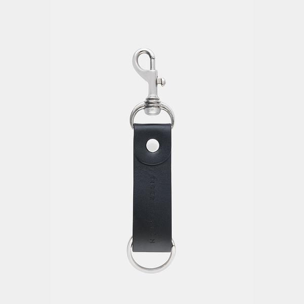 Barrons-Hunter Black Key Ring with Leather Trim